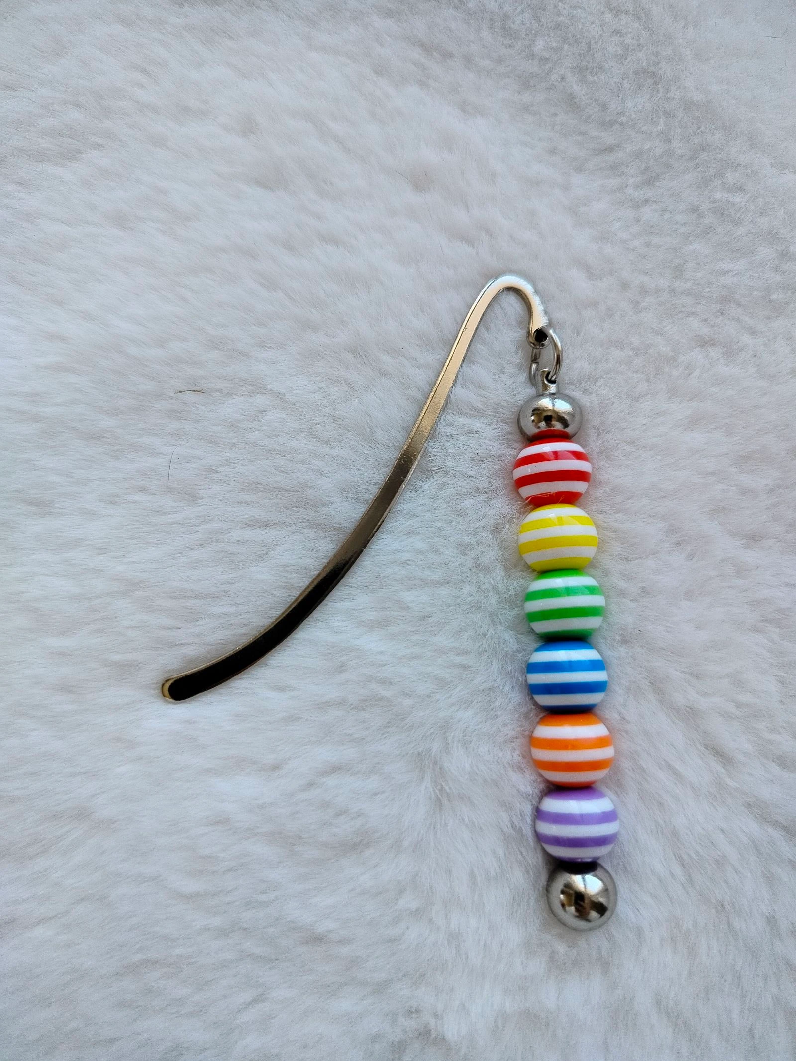 Marque-page perles silicone multicolore